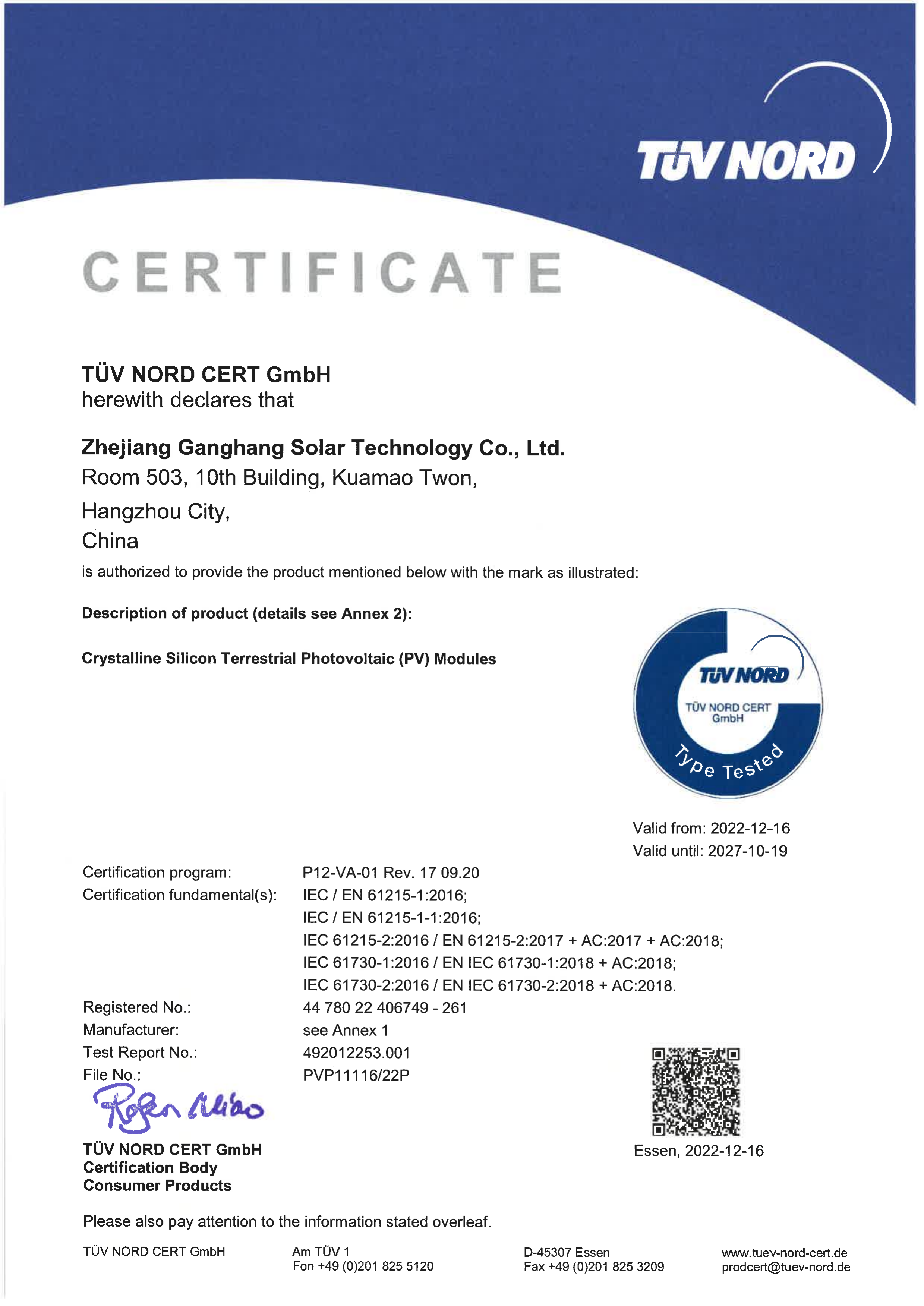 Certificado - Professional Distributed PV Module Manufacturer