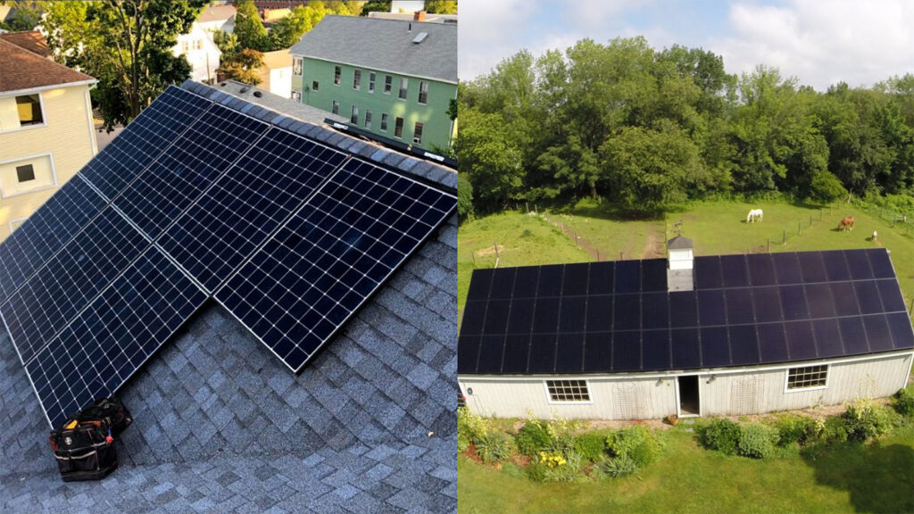 traditional monocrystalline panels VS full balck solar panels