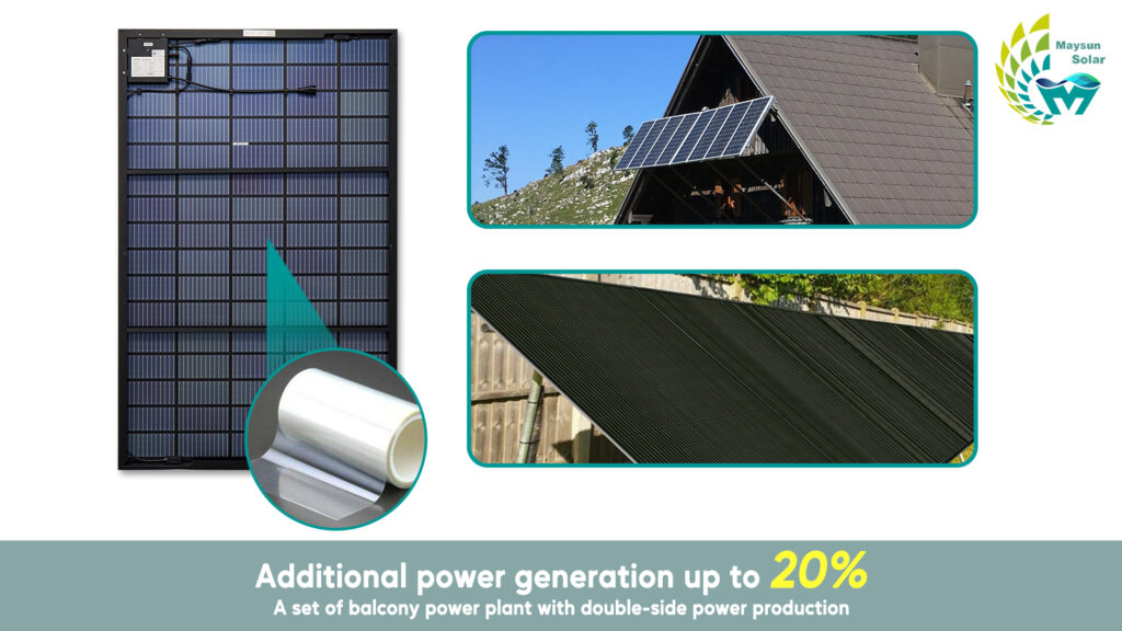 the PV modules' superior power generation capacity by up to 20%