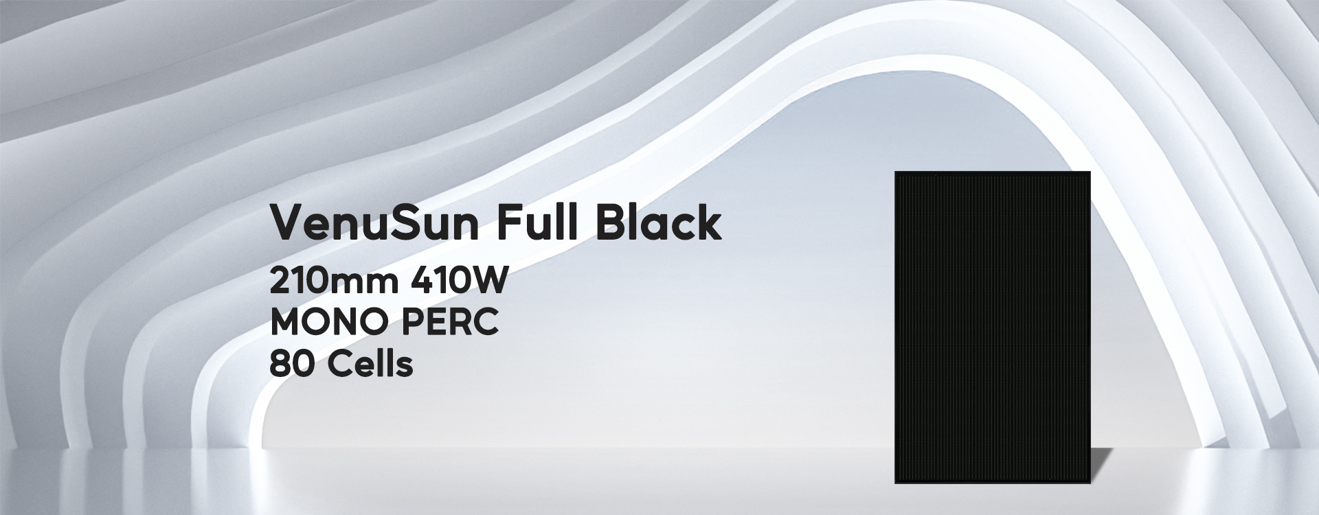 VenuSun 210mm 80Cells 410W Mono Full Black Solar Panel​