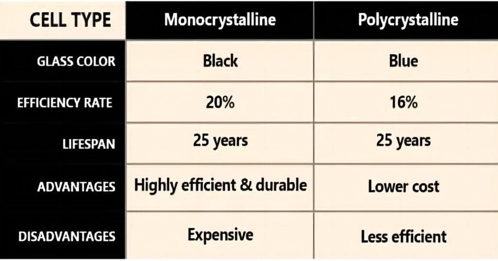 Monocrystalline solar panels VS polycrystalline solar panels