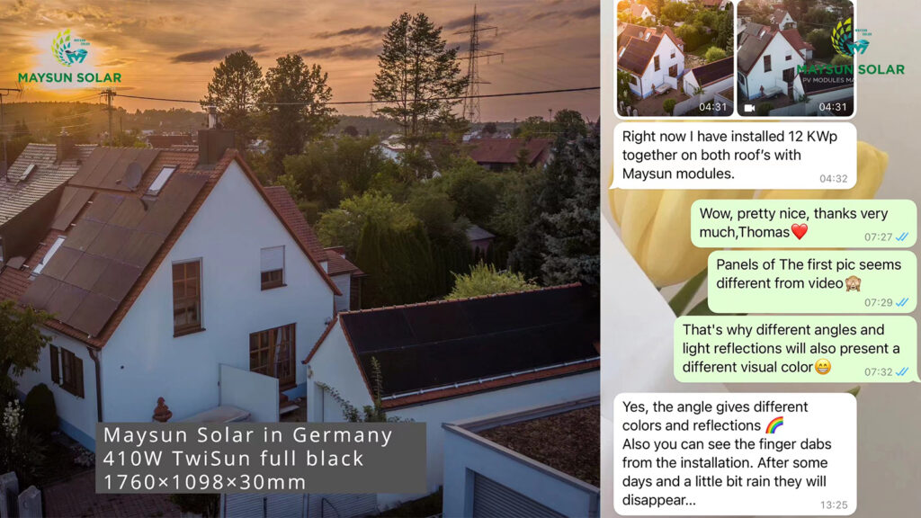 solar panels on roof in Germany