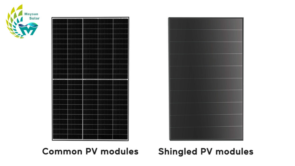 shingled solar panels VS common solar panels