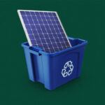 Secondary use: recycling of solar panels