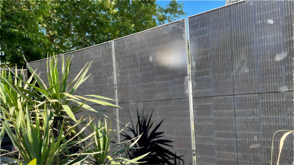 solar panels with palm prints