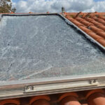 How may the damaging effects of hail on solar panels?