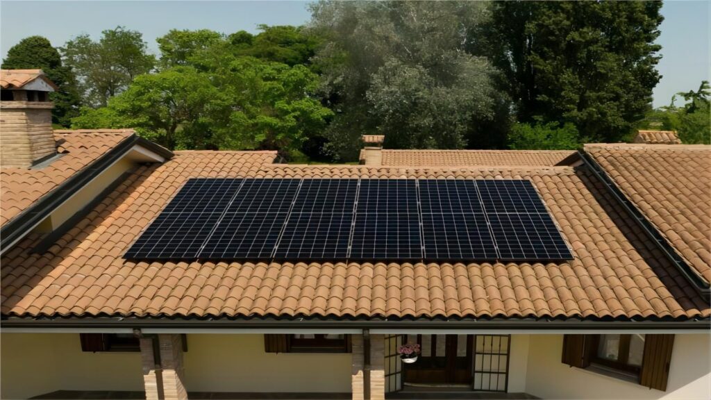 IBC solar panels on the roof