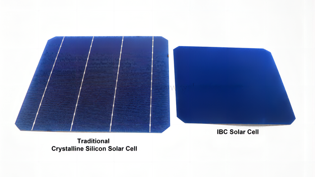 Traditional crystallline silicon solar cell VS IBC solar cell
