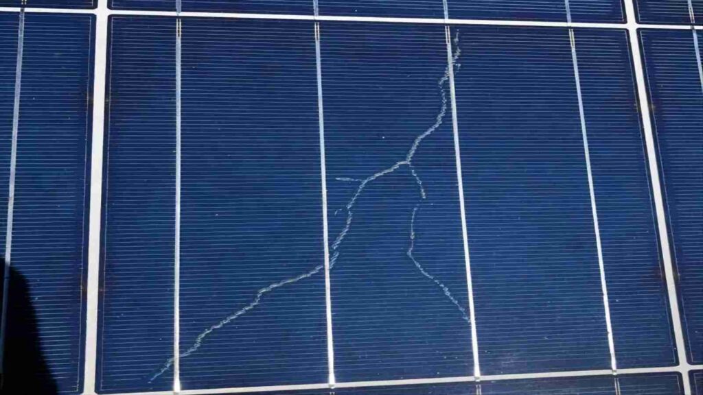 Snail Trails on The Solar Panels