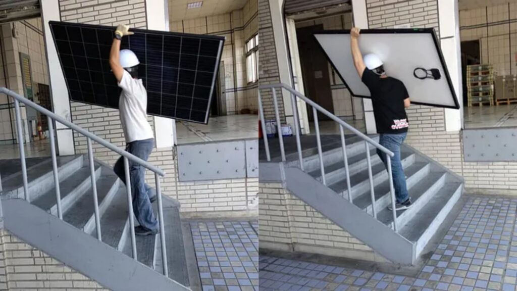 Installation and transportation of solar panel