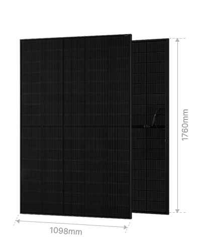 HJT solar panel full black