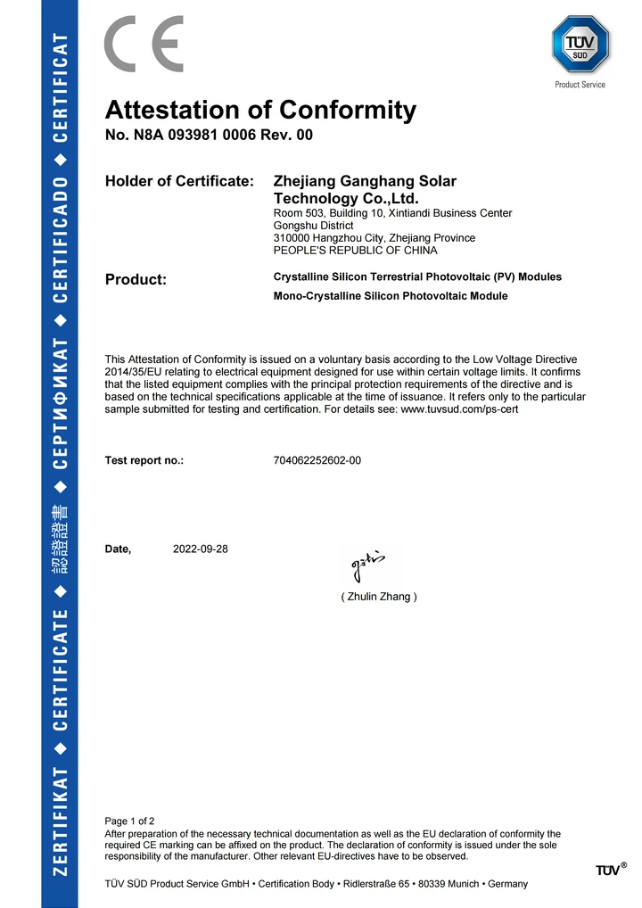 166mm Double-Verre Certificat CE