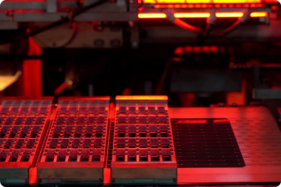 Cell string welding during module production — supply, technology structure, and market expectations are driving module price movements.