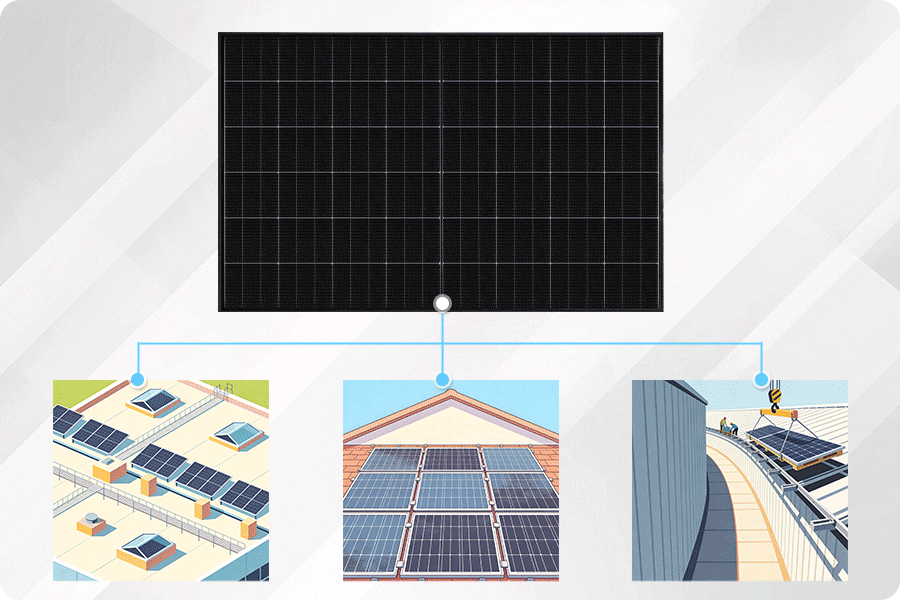 430–460W solar panels provide higher layout stability across a wide range of rooftop scenarios.