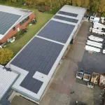 European commercial solar project with high-efficiency PV modules for repowering strategy