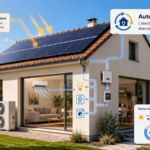 Modern house with a solar power system