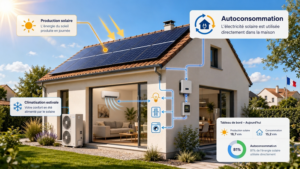 Modern house with a solar power system