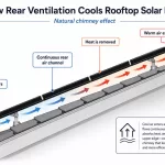 How Rear Ventilation Cools Rooftop Solar Panels