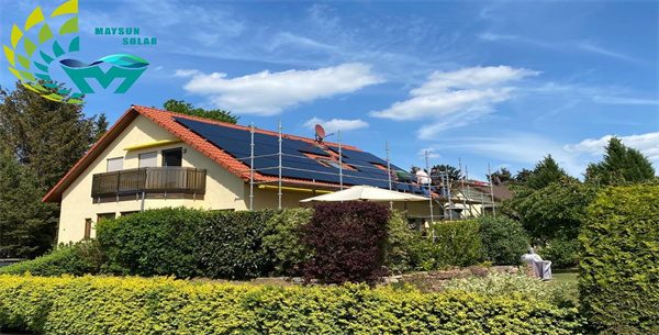 10.5KW solar roof use Maysun Solar 410W full black solar modules (4)