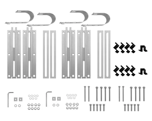 Altan solcelle monteringssæt med kroge, skinner, skruer og fastgørelsesdele
